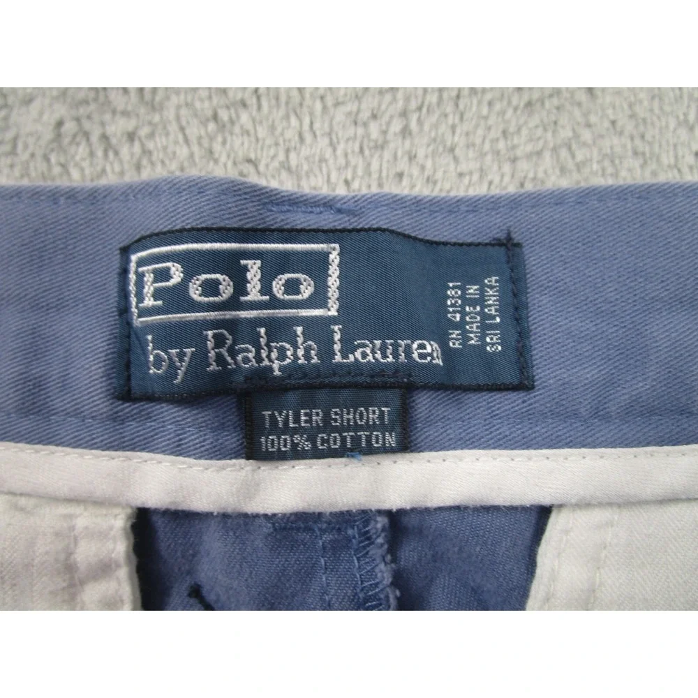 Polo Ralph Lauren Shorts Mens 31 Blue All Over Print Chino Pockets Preppy‎